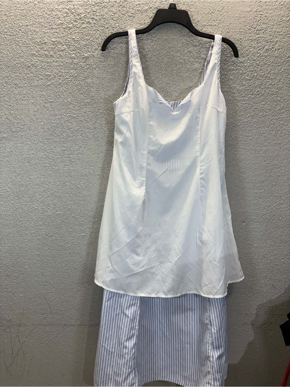 Cider Light Blue and White Striped Midi Dress - Picture 6 of 8